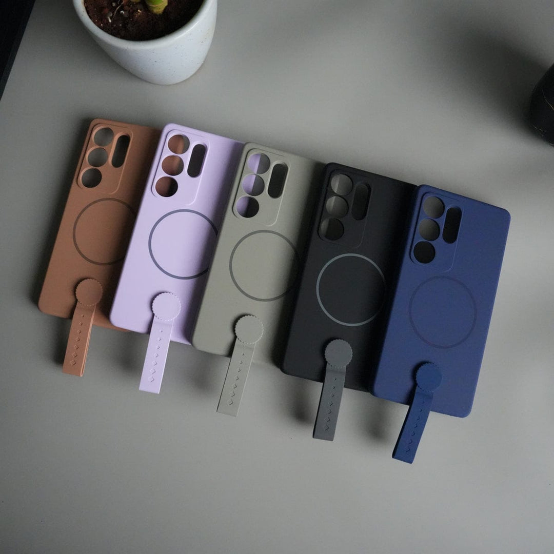 FRATO Samsung S25U Galaxy S25 Ultra Silicone Case | Magnetic Ring | Silicone Grip Strap Cover