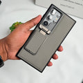 Samsung Galaxy Ultra Series Metal Camera Cap Stand Case Cover