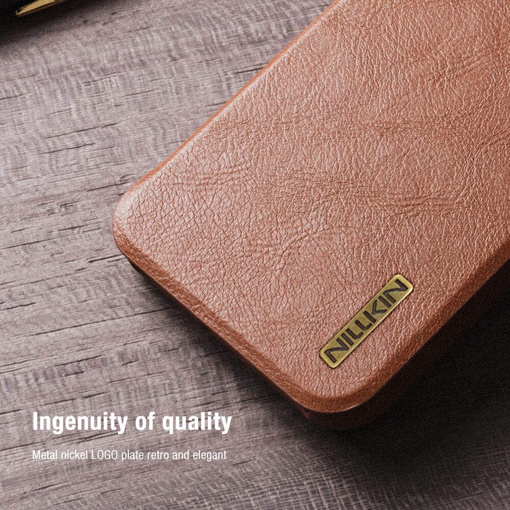 FRATO Samsung S25U Samsung Galaxy S25 Ultra Camera Protection Nillkin Qin Prop Leather Flip Cover Black