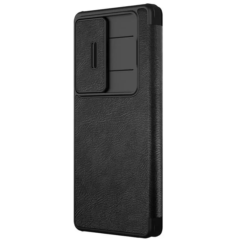 FRATO Samsung S25U Samsung Galaxy S25 Ultra Camera Protection Nillkin Qin Prop Leather Flip Cover Black