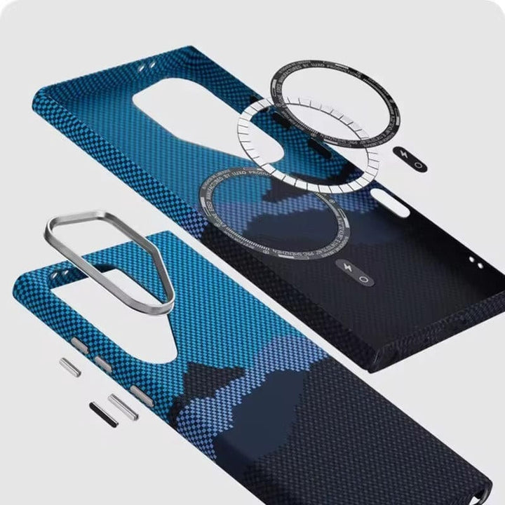 FRATO Samsung S25U Samsung Galaxy S25 Ultra Carbon Fiber Texture Aramid Design Hard Pc MagSafe Case Cover