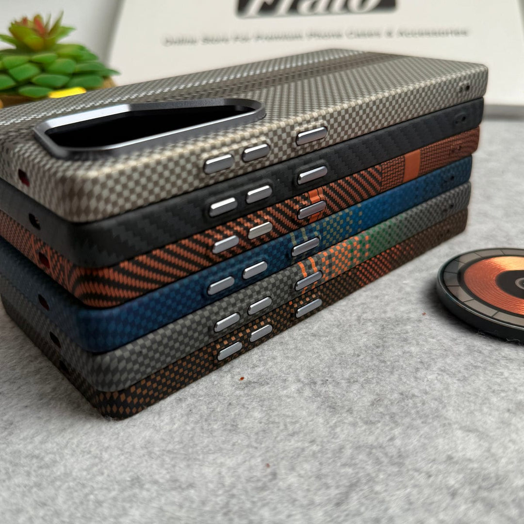FRATO Samsung S25U Samsung Galaxy S25 Ultra Carbon Fiber Texture Aramid Design Hard Pc MagSafe Case Cover