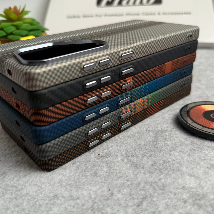 FRATO Samsung S25U Samsung Galaxy S25 Ultra Carbon Fiber Texture Aramid Design Hard Pc MagSafe Case Cover
