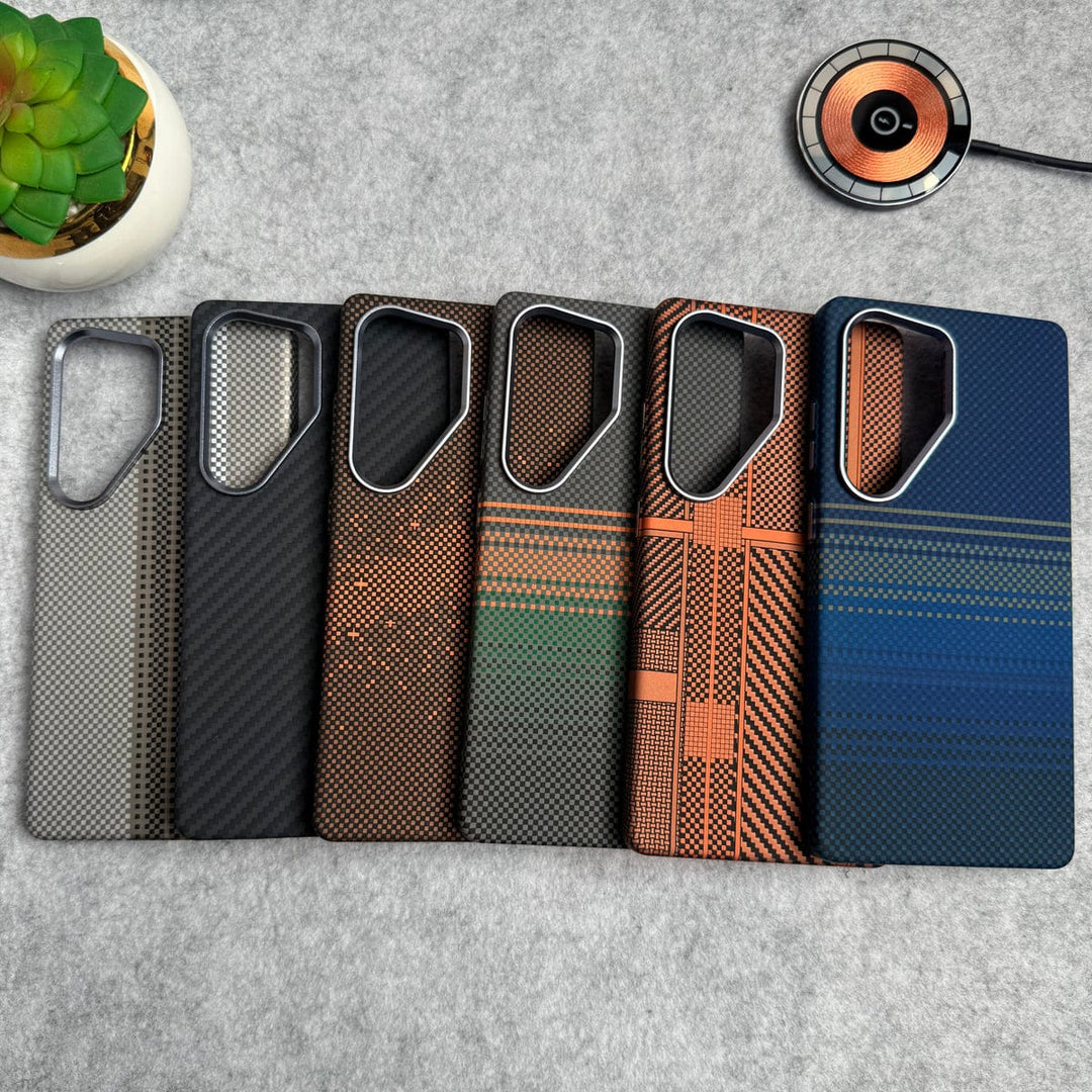 FRATO Samsung S25U Samsung Galaxy S25 Ultra Carbon Fiber Texture Aramid Design Hard Pc MagSafe Case Cover