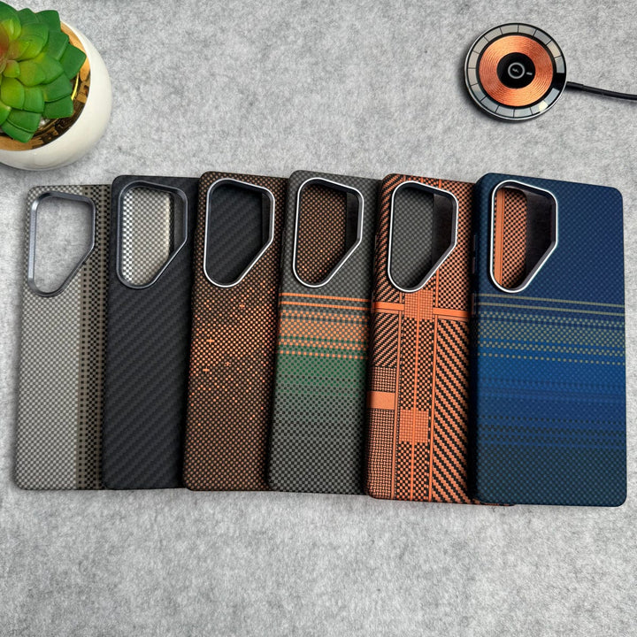 FRATO Samsung S25U Samsung Galaxy S25 Ultra Carbon Fiber Texture Aramid Design Hard Pc MagSafe Case Cover