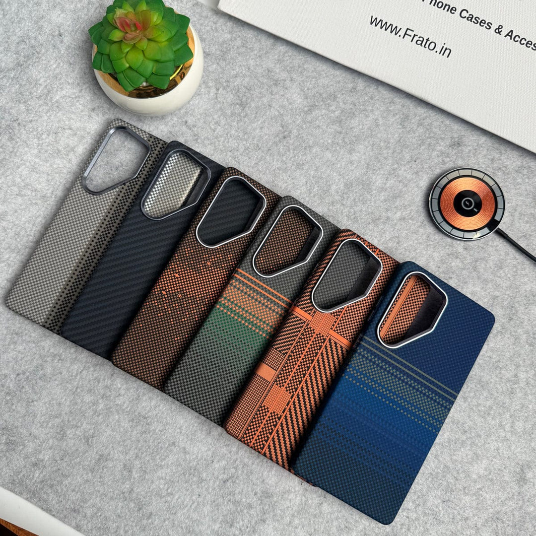 FRATO Samsung S25U Samsung Galaxy S25 Ultra Carbon Fiber Texture Aramid Design Hard Pc MagSafe Case Cover