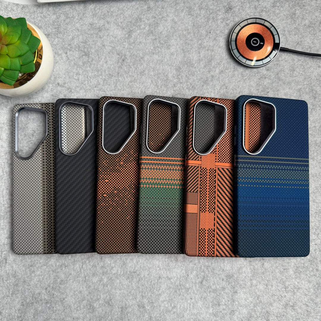 FRATO Samsung S25U Samsung Galaxy S25 Ultra Carbon Fiber Texture Aramid Design Hard Pc MagSafe Case Cover