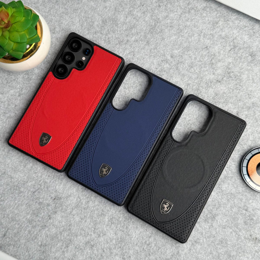 FRATO Samsung S25U Samsung Galaxy S25 Ultra FR Dotted PU Leather MagSafe Case Cover