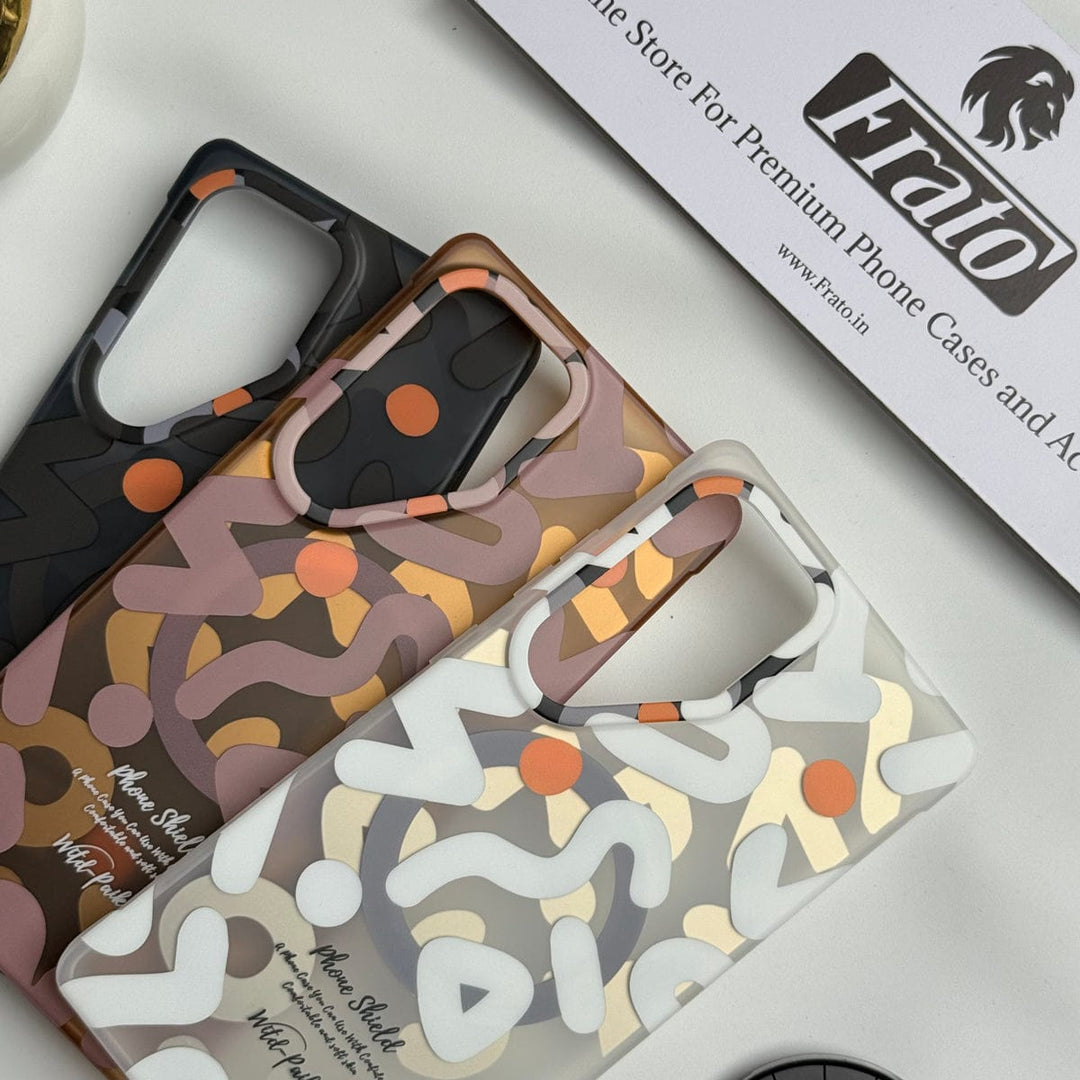 FRATO Samsung S25U Samsung Galaxy S25 Ultra Geometric Graffiti Shockproof MagSafe Case Cover