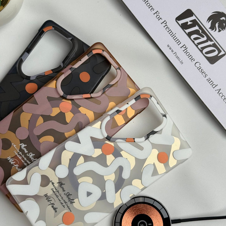 FRATO Samsung S25U Samsung Galaxy S25 Ultra Geometric Graffiti Shockproof MagSafe Case Cover