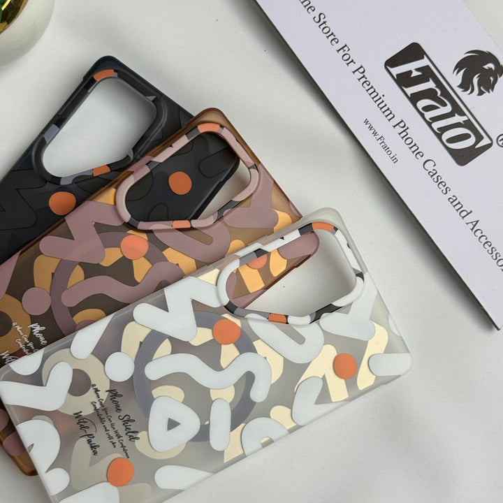 FRATO Samsung S25U Samsung Galaxy S25 Ultra Geometric Graffiti Shockproof MagSafe Case Cover