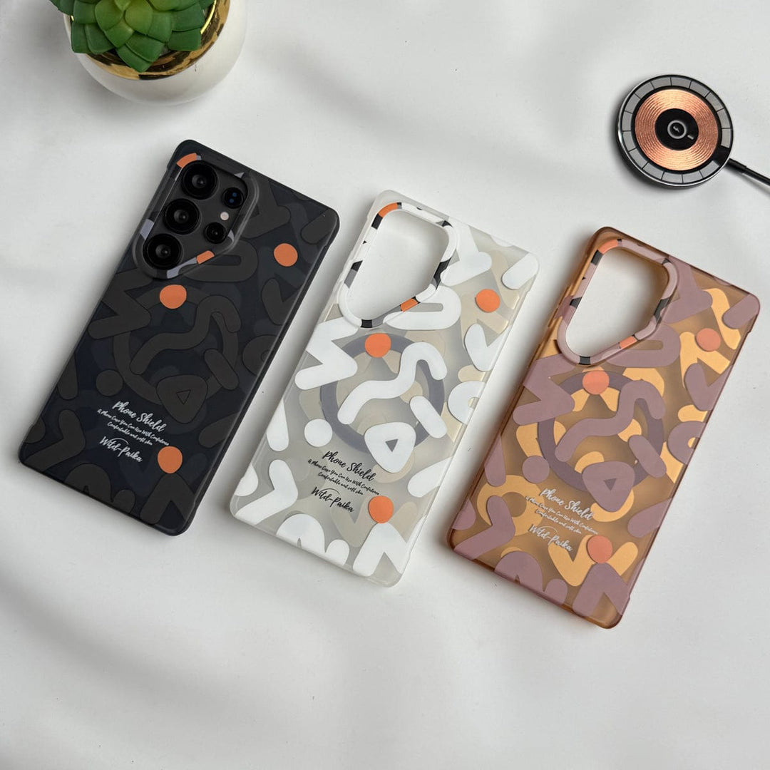 FRATO Samsung S25U Samsung Galaxy S25 Ultra Geometric Graffiti Shockproof MagSafe Case Cover