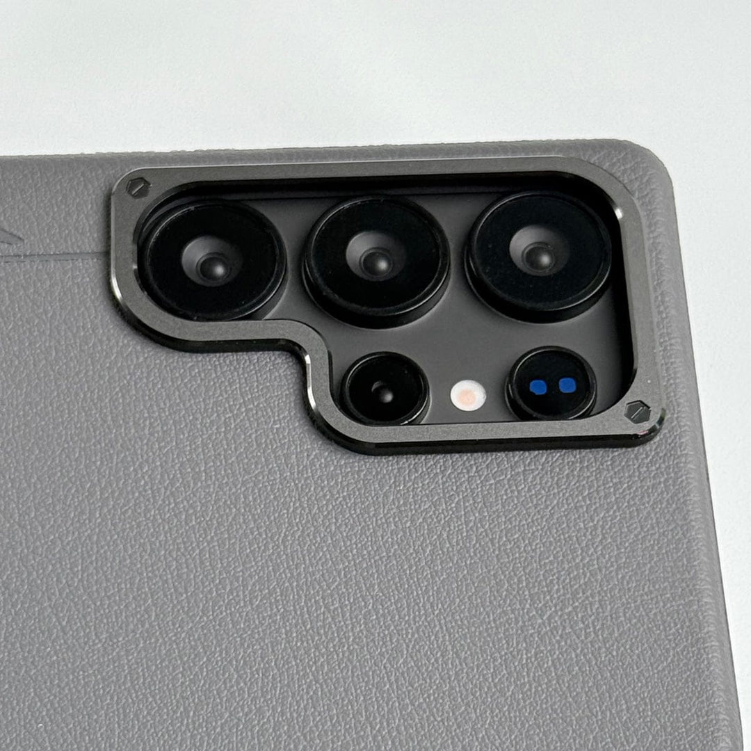 FRATO Samsung S25U Samsung Galaxy S25 Ultra Leather Texture MagSafe PVC NUIU Case With Metal Camera Bump