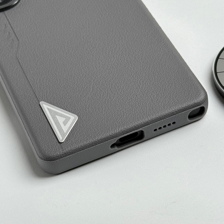 FRATO Samsung S25U Samsung Galaxy S25 Ultra Leather Texture MagSafe PVC NUIU Case With Metal Camera Bump