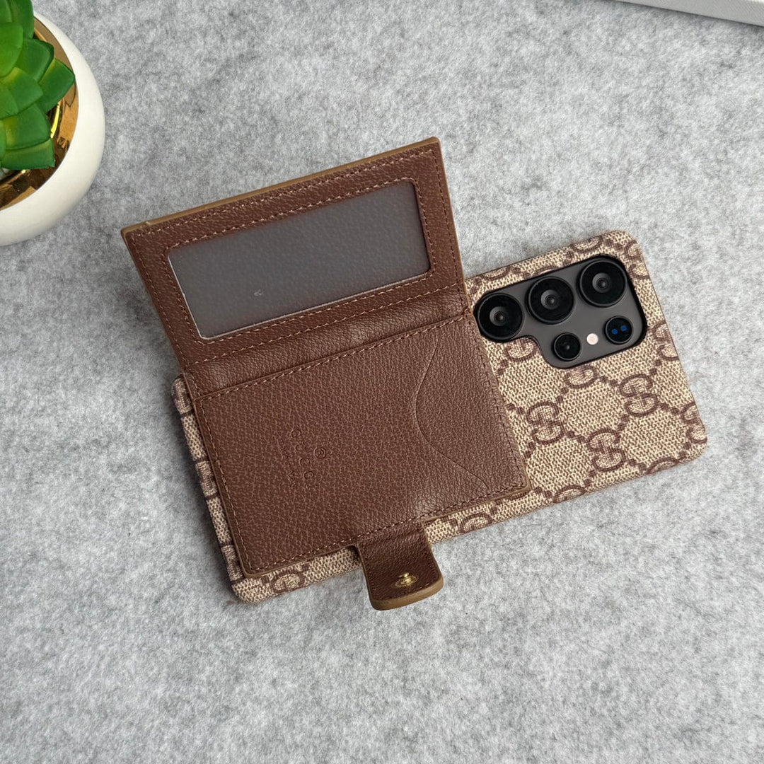 FRATO Samsung S25U Samsung Galaxy S25 Ultra Luxury Brand GG Wallet Case Cover