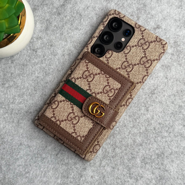 FRATO Samsung S25U Samsung Galaxy S25 Ultra Luxury Brand GG Wallet Case Cover