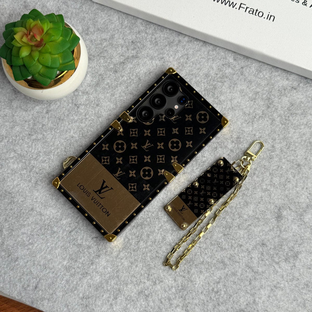FRATO Samsung S25U Samsung Galaxy S25 Ultra Luxury Brand Shiny Trunk Cover With Key Chain