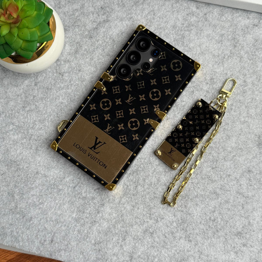 FRATO Samsung S25U Samsung Galaxy S25 Ultra Luxury Brand Shiny Trunk Cover With Key Chain