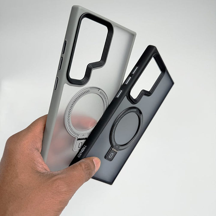FRATO Samsung S25U Samsung Galaxy S25 Ultra Smoke Frosted Case With Metal Stand