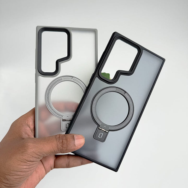 FRATO Samsung S25U Samsung Galaxy S25 Ultra Smoke Frosted Case With Metal Stand