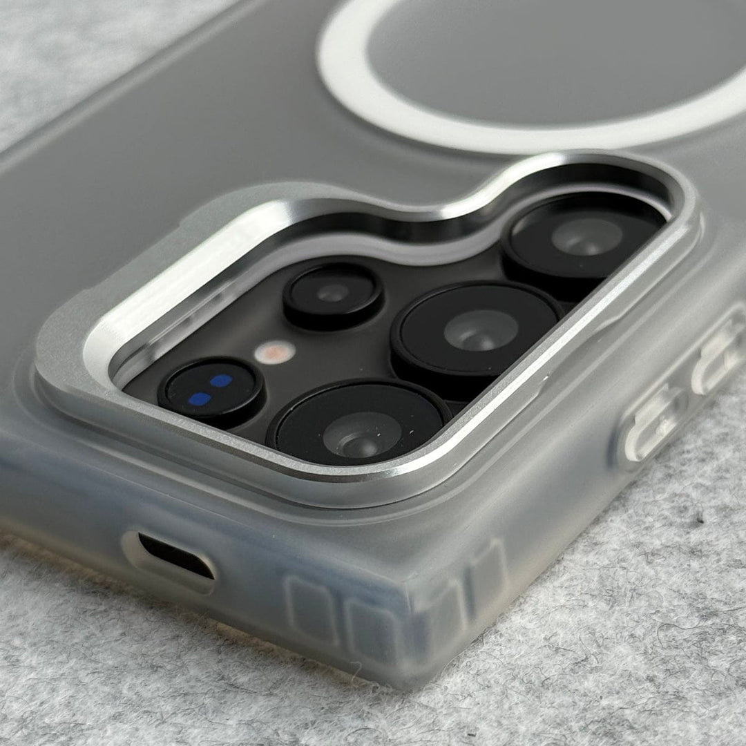 FRATO Samsung S25U Samsung Galaxy S25 Ultra Smoke MagSafe Cover With Metal Camera Bump Kick Stand