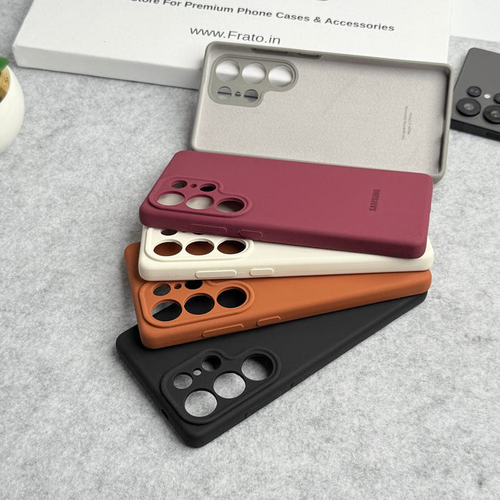 FRATO Samsung S25U Samsung Galaxy S25 Ultra Soft Silky Liquid Silicone Case Cover