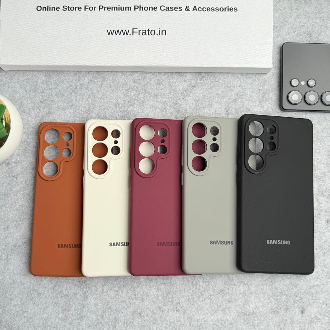FRATO Samsung S25U Samsung Galaxy S25 Ultra Soft Silky Liquid Silicone Case Cover