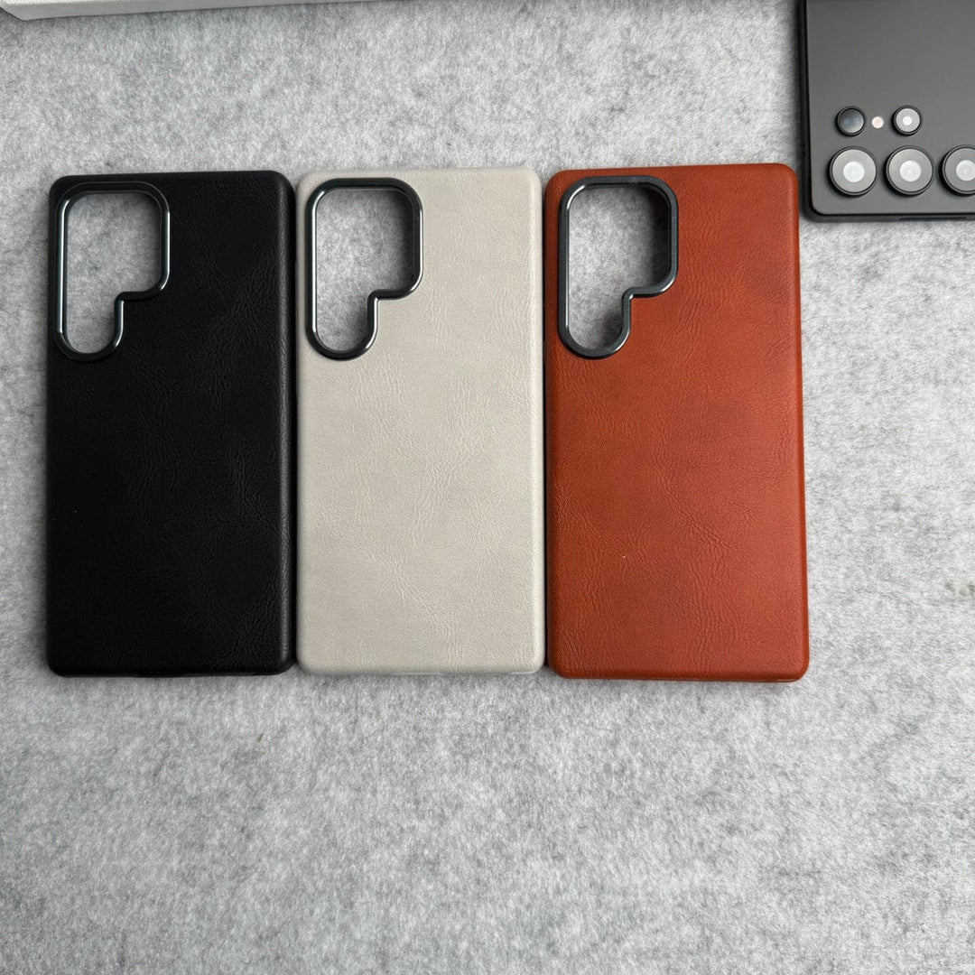 FRATO Samsung S25U Samsung Galaxy S25 Ultra Texture Leather Camera Bumper MagSafe Cover