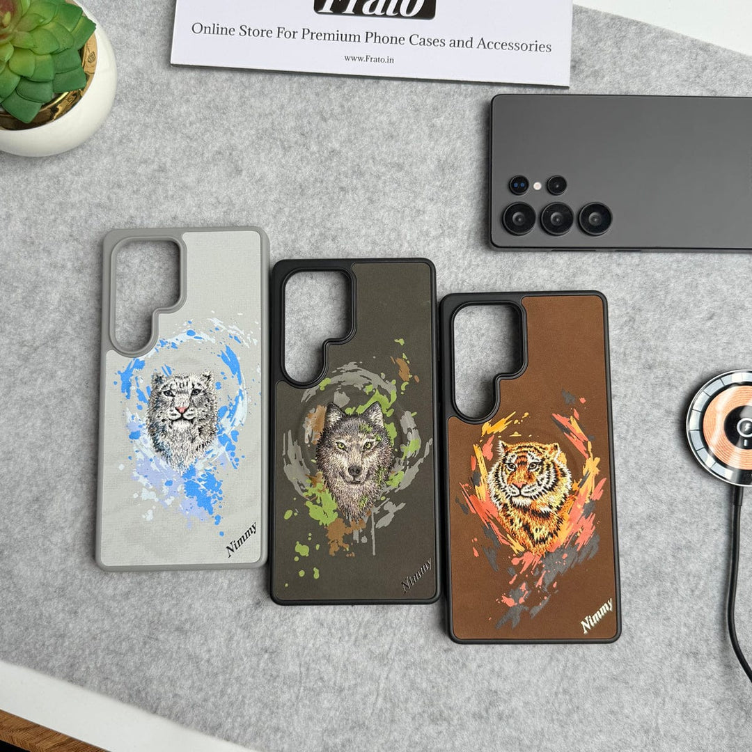 FRATO Samsung S25U Samsung Galaxy S25 Ultra Wild Animal 3D Embroidery MagSafe Case
