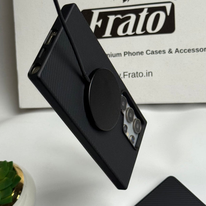 FRATO Samsung S25U Samsung Galaxy Ultra series CarbonFiber Texture Metal Camera Frame Magsafe Cover