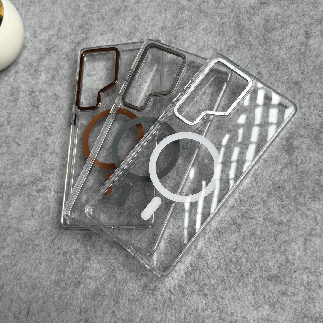 FRATO Samsung S25U Samsung Galaxy Ultra Series Transparent MagSafe Cover With Metal Camera Bump