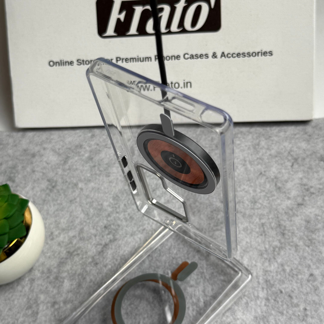 FRATO Samsung S25U Samsung Galaxy Ultra Series Transparent MagSafe Cover With Metal Camera Bump
