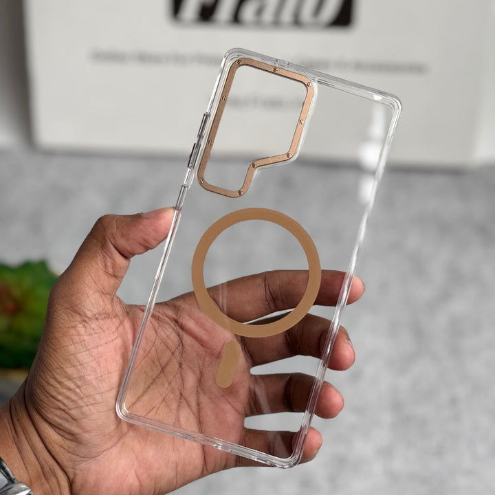 FRATO Samsung S25U Samsung Galaxy Ultra Series Transparent MagSafe Cover With Metal Camera Bump