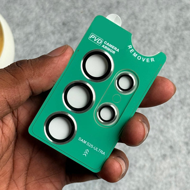 FRATO Samsung S25U Silver Samsung Galaxy S25 Ultra Metal Frame 9H Glass Camera Lens Kit