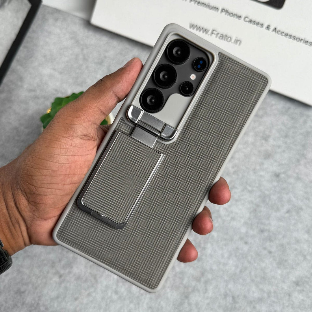 FRATO Samsung S25U Titanium Gray Samsung Galaxy S25 Ultra Metal Camera Cap Stand Cover