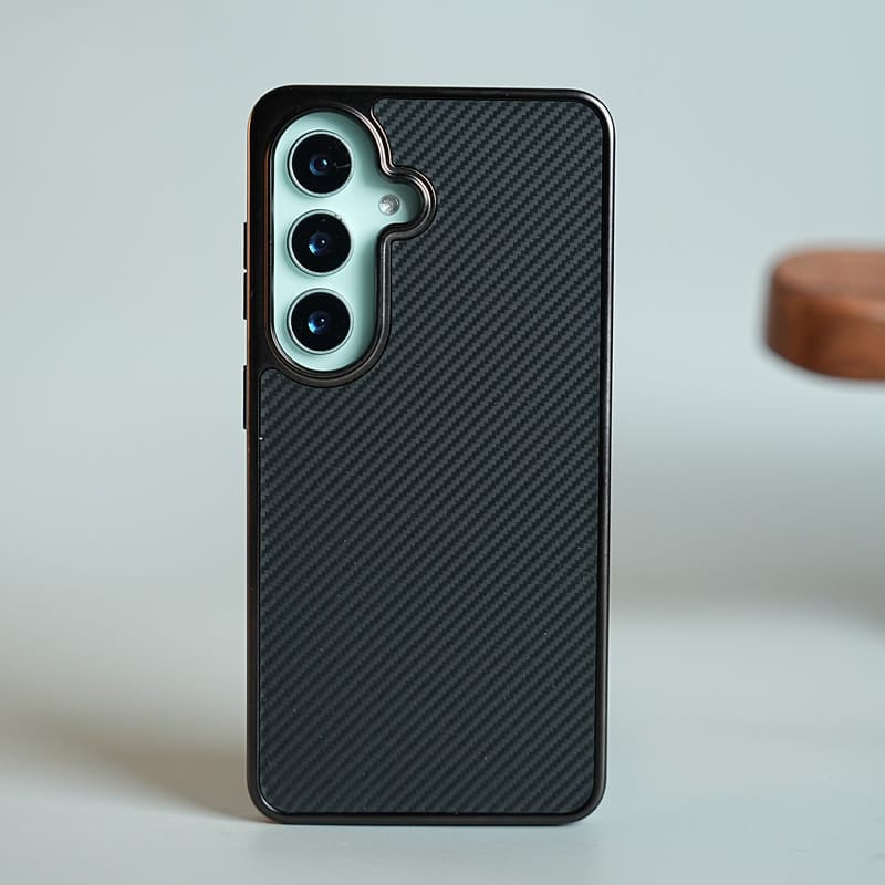 FRATO Samsung S26 Black Carbon Fiber Texture Case for Samsung Galaxy S26 | Slim Lightweight Protective Back Cover