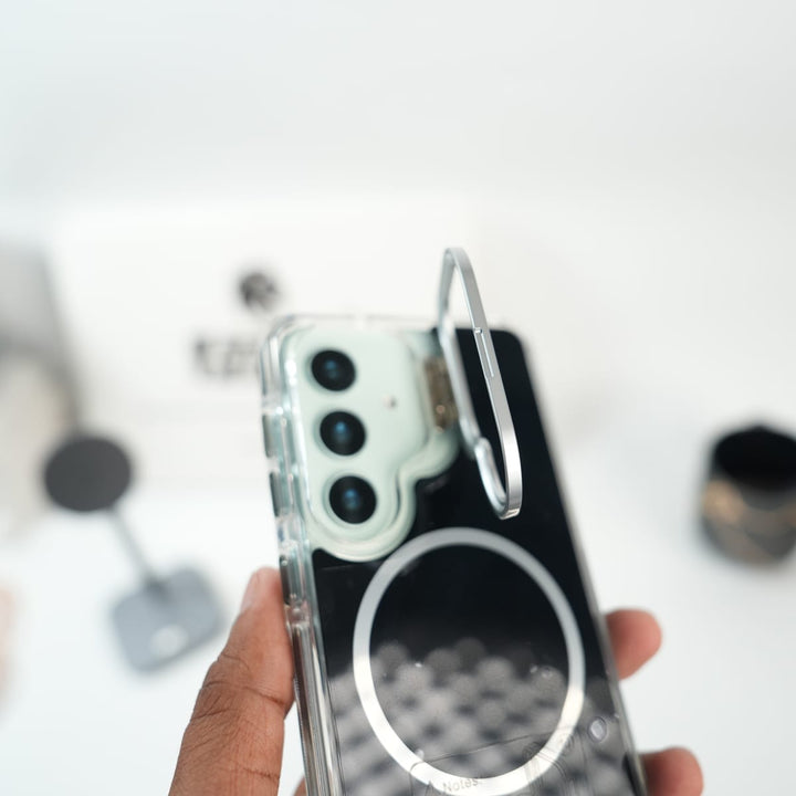FRATO Samsung S26 Galaxy S26 Metal Camera Bump Kick Stand MagSafe Cover | BLACK