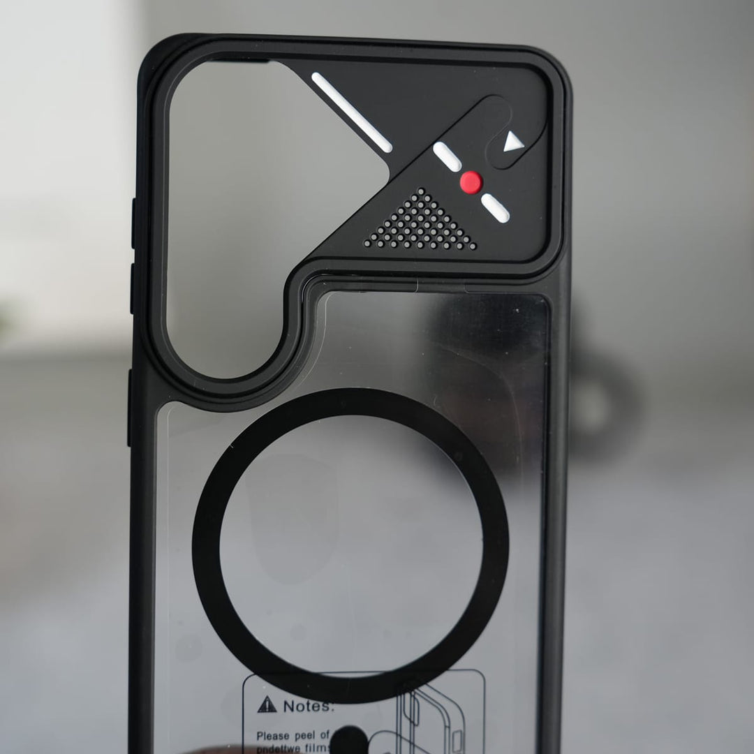 FRATO Samsung S26 Galaxy S26 Transparent MagSafe Geometric Rubber Case