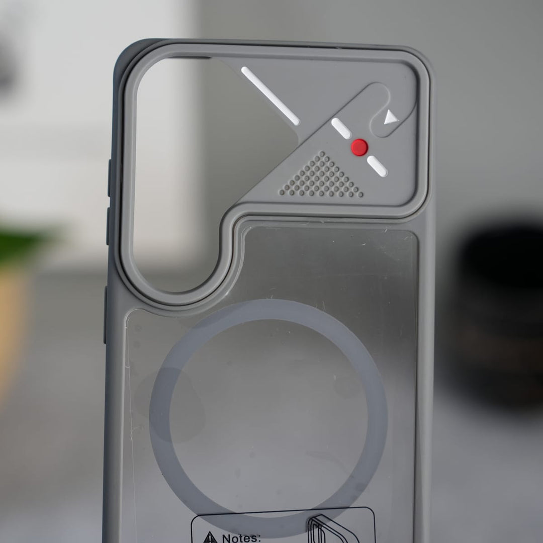 FRATO Samsung S26 Galaxy S26 Transparent MagSafe Geometric Rubber Case