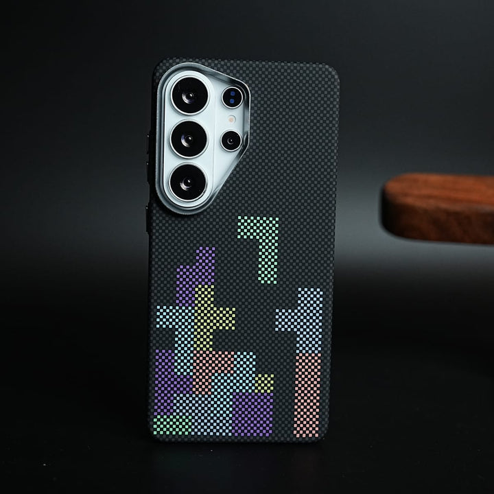 FRATO Samsung S26 Ultra Black Aramid Design Hard Pc Case for Samsung Galaxy S26 Ultra | Magnetic Ring Cover | Brick Design