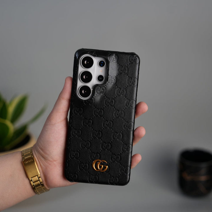 FRATO Samsung S26 Ultra Black Galaxy S26 Ultra Luxury GG Fashion Leather Brand Case Cover