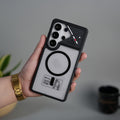 Galaxy S26 Ultra Transparent MagSafe Geometric Rubber Case