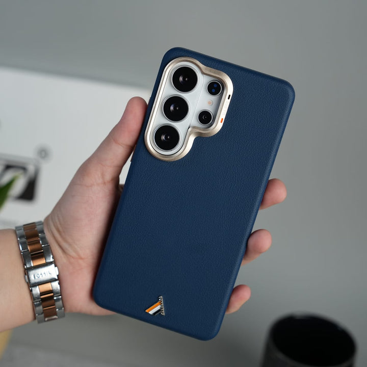 FRATO Samsung S26 Ultra Blue Galaxy S26 Ultra Premium Leather MagSafe Case with Metal Camera Protection