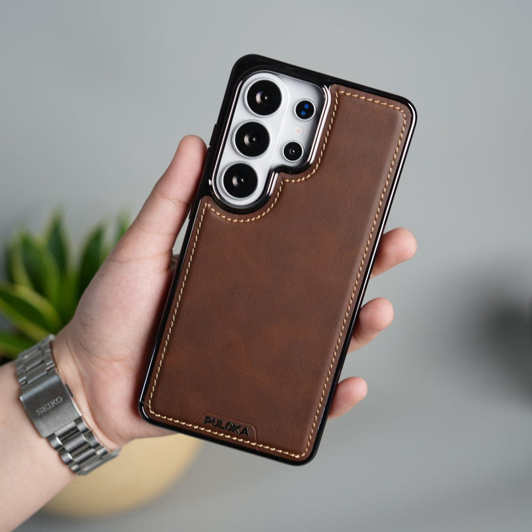FRATO Samsung S26 Ultra Brown Galaxy S26 Ultra Premium Leather Case Cover