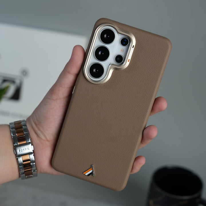 FRATO Samsung S26 Ultra Brown Galaxy S26 Ultra Premium Leather MagSafe Case with Metal Camera Protection