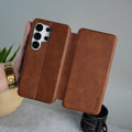 Samsung Galaxy S26 Ultra PU Leather Flip Card Slot Soft Magnetic Closure Case Cover