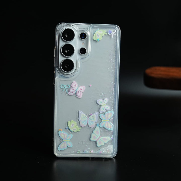 FRATO Samsung S26 Ultra Clear Glitter Floating Charm Case for Galaxy S26 Ultra | Protective Cover