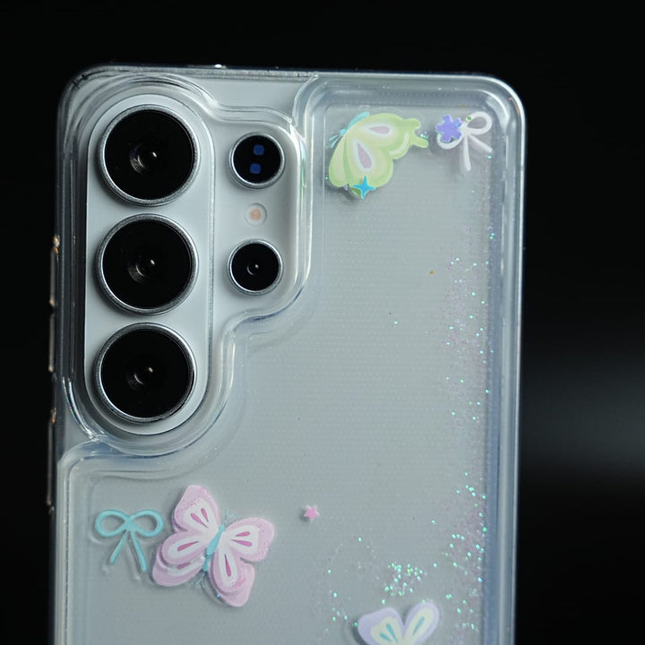 FRATO Samsung S26 Ultra Clear Glitter Floating Charm Case for Galaxy S26 Ultra | Protective Cover