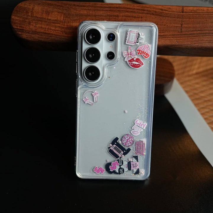FRATO Samsung S26 Ultra Clear Glitter Floating Charm Case for Galaxy S26 Ultra | Protective Cover