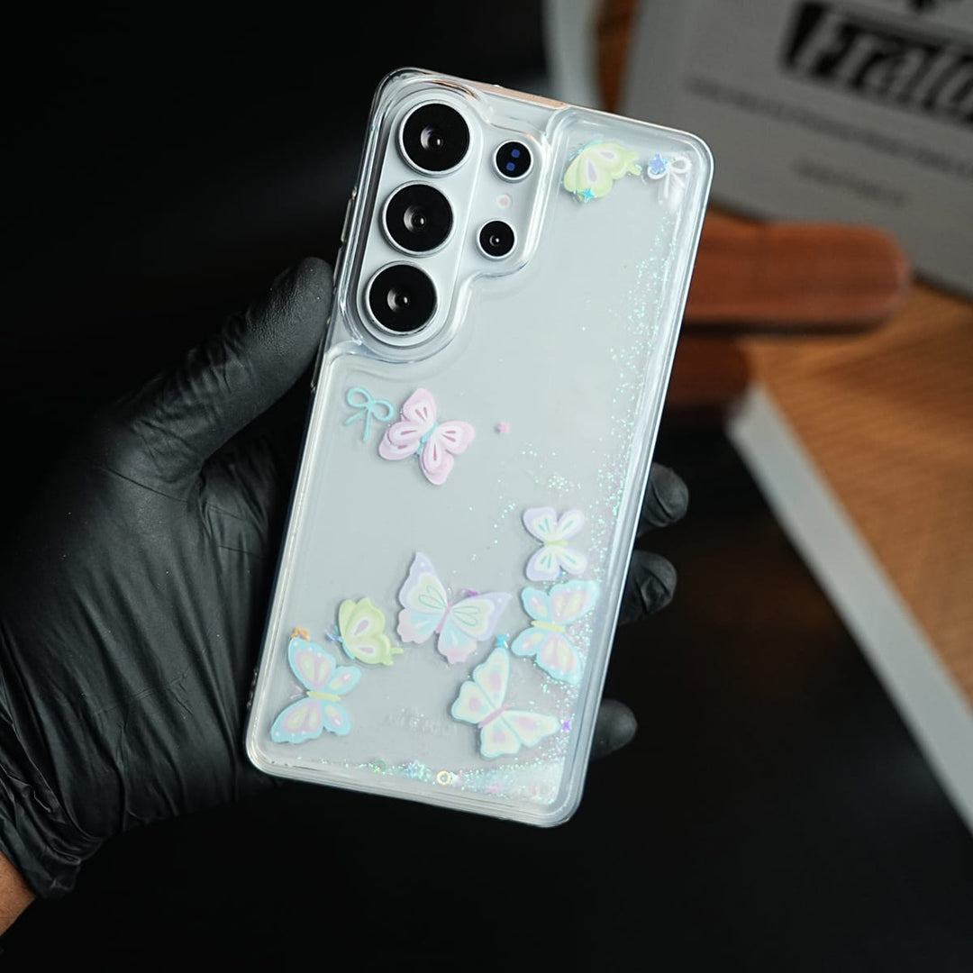 FRATO Samsung S26 Ultra Clear Glitter Floating Charm Case for Galaxy S26 Ultra | Protective Cover